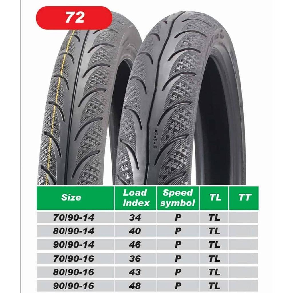 SCP Tubeless Tyre TL72